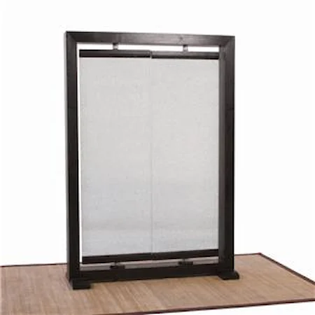 2 Panel Crackled Glass Partition